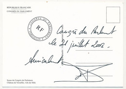 CPM Portant La Signature Autographe De Michel SORDI, Député Du Haut Rhin / Sceau Du Congrès + Enveloppe 2008 - Autographes