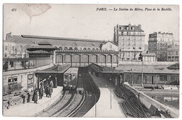 Paris Métro Aérien Bastille Animation 1910 Bon état - Unclassified