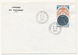 FRANCE - Env. Affr. 0,40 Invalides - Obl Congrès Du Parlement 21/10/1974 - Versailles - Temporary Postmarks