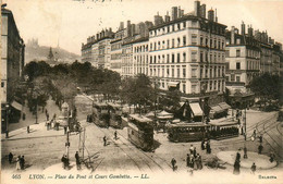 Lyon * 3ème 7ème * La Place Du Pont Et Cours Gambetta * Tramway Tram - Lyon 3