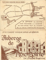 Angers ( Région , La Suisse Angevine ) * Auberge De Roc Epine Renée HATAT Propriétaire * Carte De Visite Ancienne Double - Angers