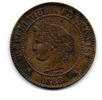 Cérès  -  2 Centimes 1883 A -  état  TTB - Sonstige & Ohne Zuordnung