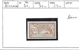 ALEXENDRIE N° 30 ** LUXE - Unused Stamps