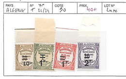 ALGERIE N° TAXE 21/24 ** LUXE - Collections, Lots & Series