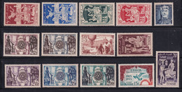 TUNISIE - 1955 - ANNEE COMPLETE - YVERT N° 388/401 ** MNH - COTE 2022 = 27.25 EUR. - Ongebruikt