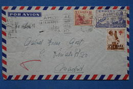 AD14 ESPAGNE   LETTRE  FENETRE 1952  PALMA MALLORCA POUR MADRID  +AEROPHILATELIE + AFFRANCH.   INTERESSANT - Cartas & Documentos