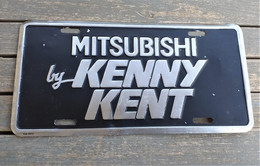 Targa Auto Americana Vintage Mitsubishi Concessionario Kenny Kent Stato Indiana - Plaques D'immatriculation