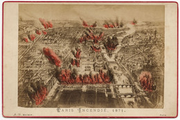 Paris Incendié, 1871, La Commune, Photo Cabinet - Alte (vor 1900)
