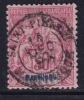 MARTINIQUE - YVERT N° 41 OBLITERE SAINT-PIERRE - COTE 2022 = 30 EUR. - - Usados