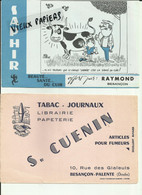 25 - Besançon - Lot De 2 Buvards - Tabac Journaux S.Cuenin - Raymond Chausseur -    -Réf.63. - Tabacco & Sigarette