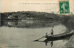 Le Cellier * La Loire Devant Clermont * Barque * Villageois - Le Cellier