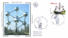 Enveloppe 1er Jour Capitales Européennes, Belgique, Bruxelles, Atomium, 2007 (YT 4076) - 2000-2009