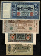 Lot De 4 BEAUX BILLETS  Différents Allemand - 100 Mark