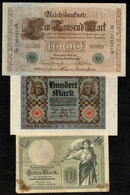 Lot De 3 BEAUX BILLETS  Différents Allemand - 100 Mark