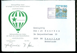 ZWITSERLAND BALLON Uit 1979 Van EBNAT-KAPPEL Naar HAARLEM  (12.100T - Fesselballons