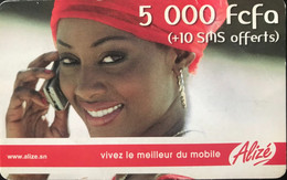 SENEGAL  -  Rechage  -  Diamono  -  Alizé  -  5.000 FCFA + 10 SMS - Senegal