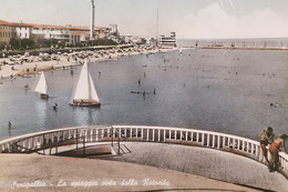 Cartolina - Senigallia - La Spiaggia Vista Dalla Rotonda - 1956 - Ancona