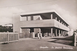 Cartolina - Senigallia - La Stazione Ferroviaria - 1955 Ca. - Ancona