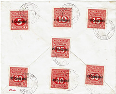 CTN74 - ITALIE OCCUPATION AUTRICHIENNE SERIE TAXE  SURCH. SUR LETTRE DONT 6c/5h DENT. 11 1/2 - Occ. Autrichienne