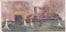 Celebrated Ships 1911 - Wills Cigarette Card - Celebrated Ships -  2 The Merrimac & Monitor - US Civil War - Wills