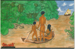 Delcampe - Guyanne : Okamag , Illustrateur  Waykiwiy , Pirogue , Indien - Sonstige & Ohne Zuordnung