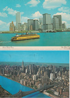 Lot 2 Cpsm 10x15 U.S.A. NEW YORK Staten Island Ferry +les 2 TRADE WORLD CENTERS - Mastroianni