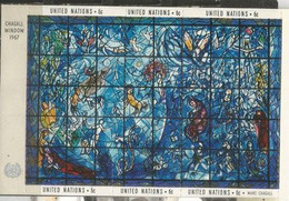 MARC CHAGALL (Vitrail) .The Peace Window.United Nations, New York. Mint MNH / Neuf ** (Bloc-feuillet) - Verres & Vitraux