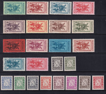 MARTINIQUE - TAXE 1933/1947 COMPLETE ! - YVERT N° 12/36 * MLH - COTE 2022 = 42 EUROS - - Neufs