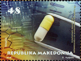 REPUBLIC OF MACEDONIA, STAMP, MICHEL 830 - 75 Years DISCOVERY OF STREPTOMYCIN, Medicine, Tuberculosis + - Macedonia