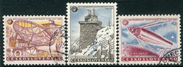 CZECHOSLOVAKIA 1957 International Gepphysical Year Used  Michel 1055-57 - Oblitérés