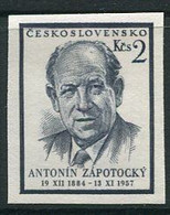 CZECHOSLOVAKIA 1957 Death Of Zapotocky Single Ex Block MNH / **  Michel 1050 - Ungebraucht