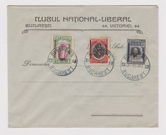 Bulgaria Ww1 Occ BUCHAREST Comerce Cover W/3 Post In Romania Ovp. Stamps (47979) - Guerre