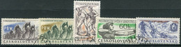 CZECHOSLOVAKIA 1957 Sports Championships Used.  Michel 1013-17 - Used Stamps