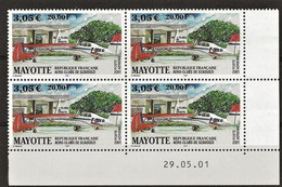 Mayotte - 10 % YT PA 5 Aéro Club Dzaoudzi CD 29/05/01 N** MNH SUP - Airmail