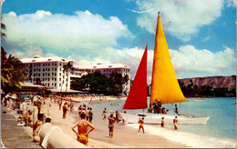 (5 A 29) - USA - Hawaii - Waikiki - Catamaran Sail Ship - Hawaï