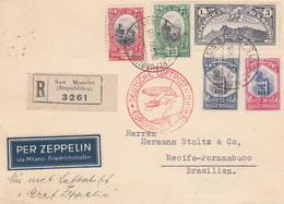 Zeppelin - 1933 - Saint-Marin - Carte Du 25/05/1935 - Vers Le Brésil - Zeppelin