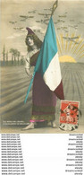 WW Lot 4 Cpa Militaria. Femme Avec Bonnet Phrigien Et Drapeau Tricolore 1912. Semons De L'Or Des Avions Dans Les Sillons - Patriottiche