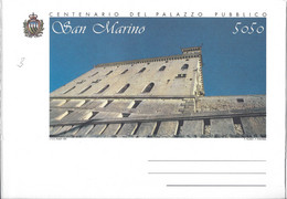 SAINT MARIN Entier Postal Ganzsache Enveloppe 1994 5050L Neuve Centenaire Palazzo Pubblico (3) - Interi Postali