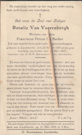 Liedekerke, 1945, Rosalie Van Vaerenbergh, De Backer - Devotion Images