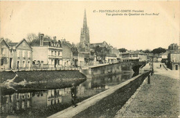 Fontenay Le Comte * Vue Générale Du Quartier Du Pont Neuf * Pêche à La Ligne Pêcheur - Fontenay Le Comte