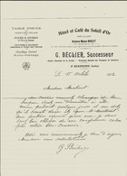 BUZANCAIS INDRE HOTEL ET CAFE DU SOLEIL D'OR PRES LA GARE G. BECLIER SUCCESSEUR ANCIENNE MAISON BOULET 1913 - 1900 – 1949