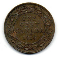 Canada --  1 Cent 1916   -   état  TTB - Canada