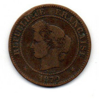 France --  5 Centimes 1879 A Ancre Barrée  -   état  B - Other & Unclassified