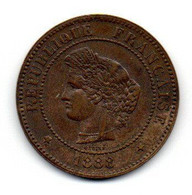 France --  5 Centimes 1888 A  -   état  TTB - Other & Unclassified