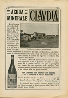 PUB 515 - PUBBLICITA ACQUA MINERALE CLAUDIA - 1913 - Publicités
