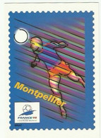Football Coupe Du Monde 1998 Carte Stade De La Mosson Montpellier, World Cup, France 98,BRIAT, La Poste - Soccer