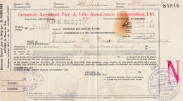 Reçu Ontvangen Assurance General Accident Fire & Life Assurance Corporation Enghien - 1800 – 1899