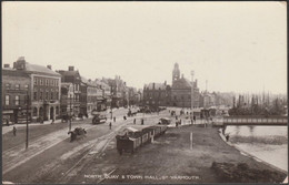 North Quay & Town Hall, Great Yarmouth, Norfolk, 1913 - Postcard - Great Yarmouth