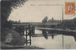 Hamme.   -   Le Pont Du Chemin De Fer Sur La Durme.   -  Prachtige Kaart!   -   1913   Naar   Antwerpen - Hamme