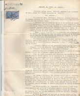 PZ /  LETTRE CESSION DROIT DE CHASSE 1962 Domaine De KETZING  Comte De MOUSTIER LORQUIN Notaire - Decreti & Leggi